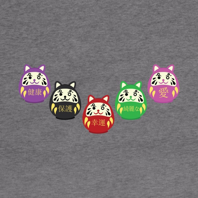 Daruma Cats by NinjaKlee